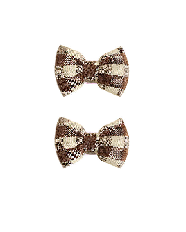 Cozy Checkered Mini Bow