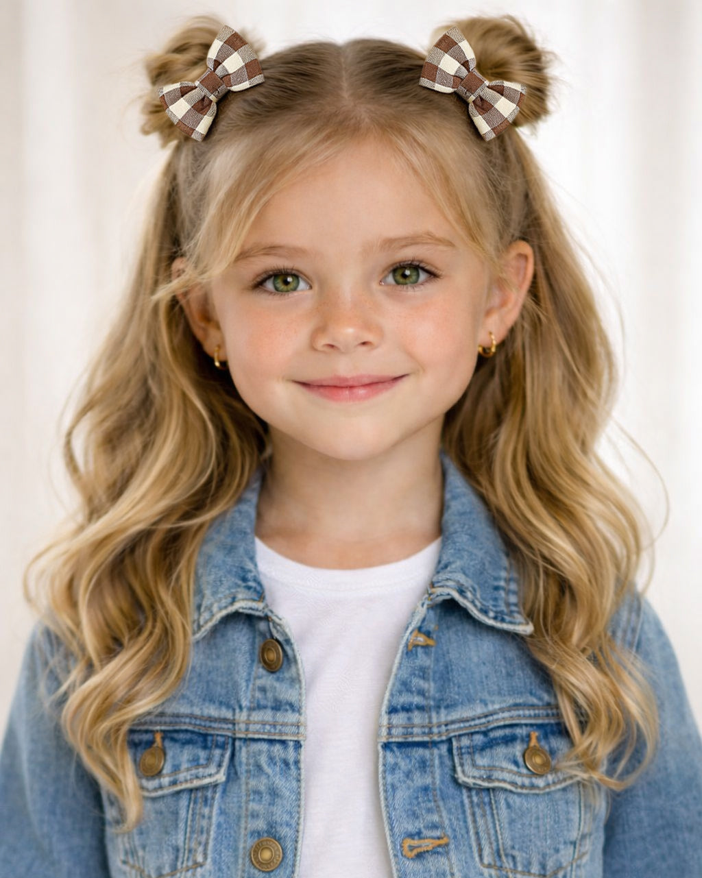 Cozy Checkered Mini Bow