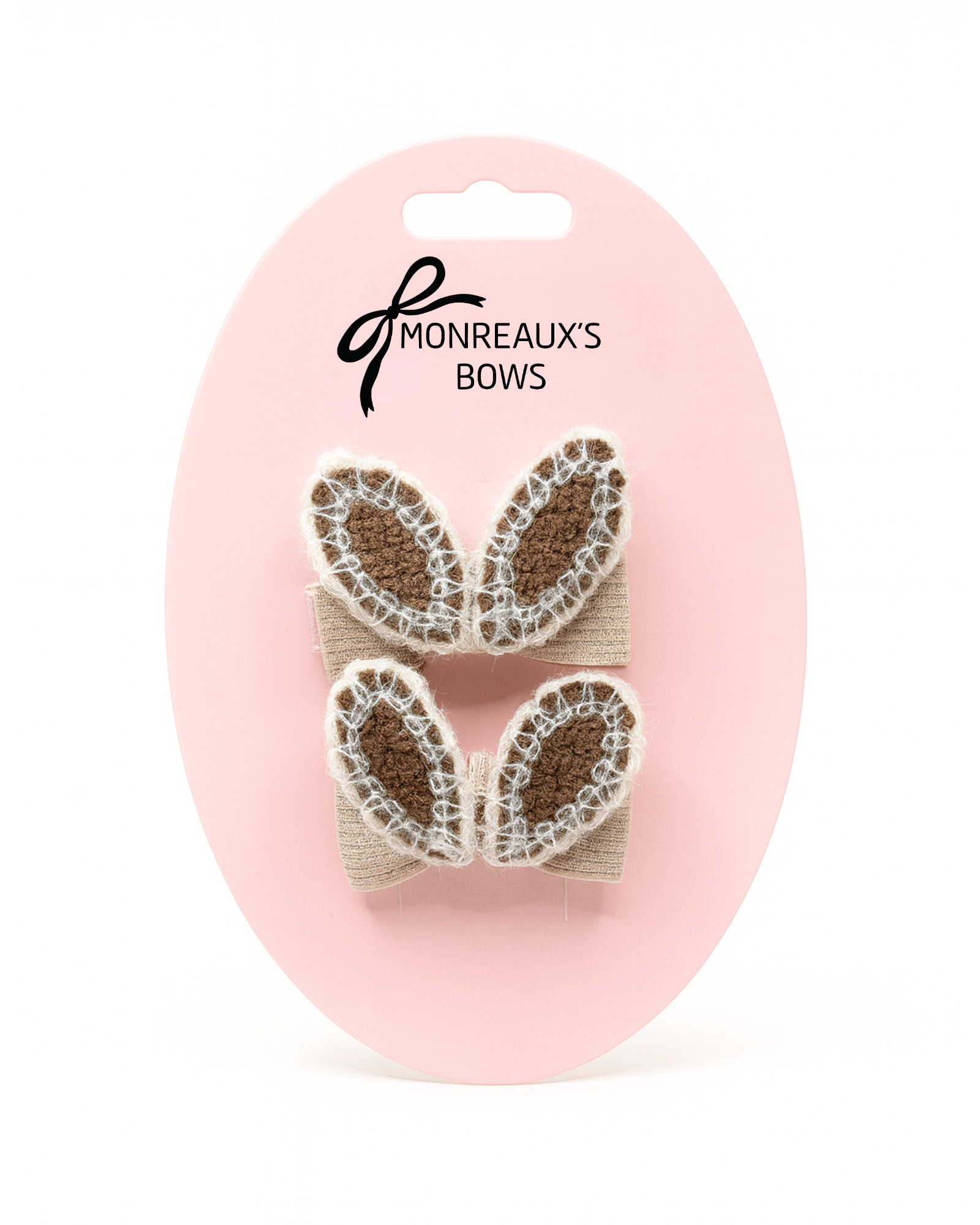 Flutter Lace Bunny Bow Clips
