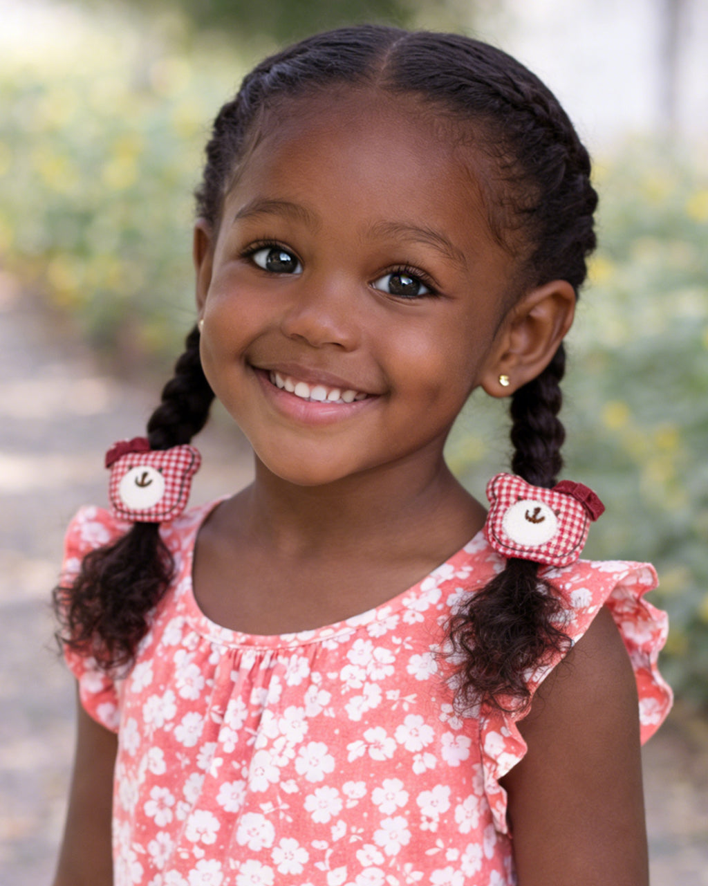 Gingham Bear Buddy Clips- 3 sets