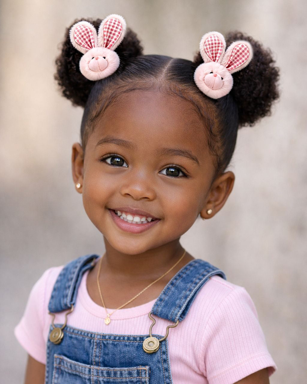 Gingham Bunny Puff  - 3 sets