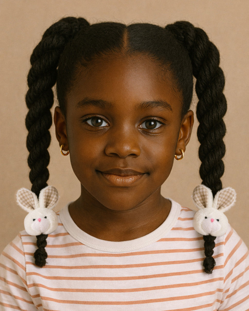 Gingham Bunny Puff  - 3 sets