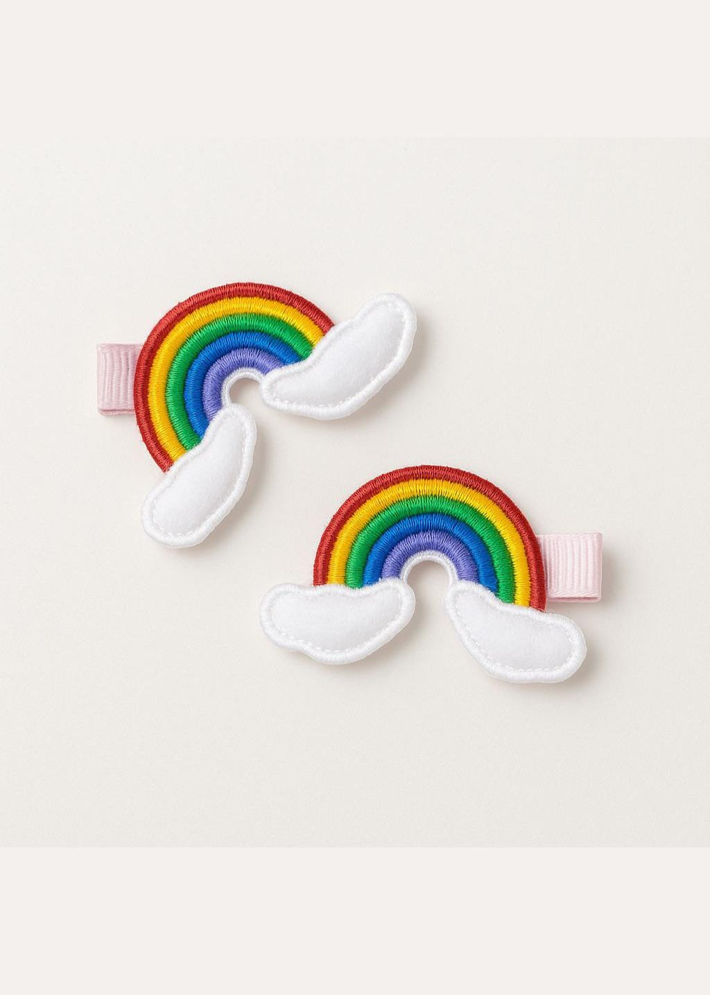 Rainbow Puff Plush Hair Clip
