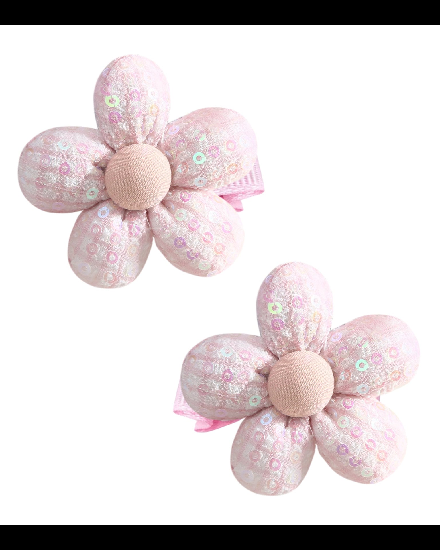 Sequin Daisy Hair Clips - 3 sets