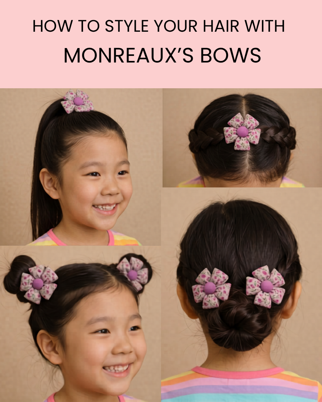 Puffy Petal Bloom Clips  - 2 sets