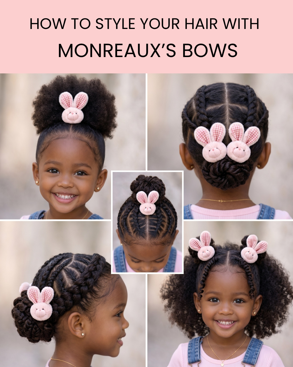 Gingham Bunny Puff  - 3 sets